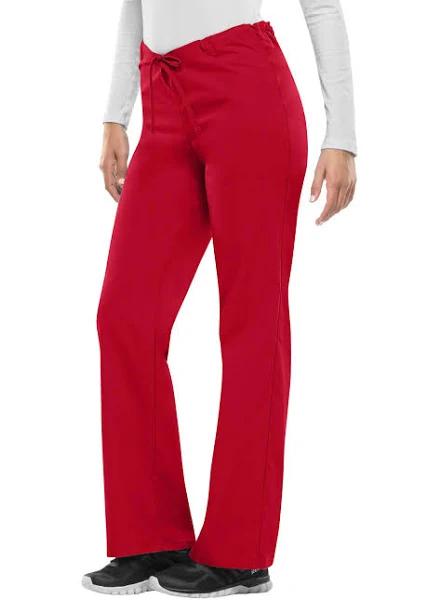 Dickies Medical 83006 Unisex Drawstring Pant - Red, XS