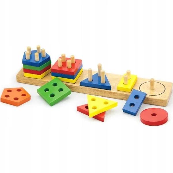 Viga Wooden Geometric Shape Block Sorter