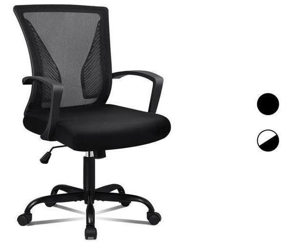 ALFORDSON Mesh Office Chair Mid Back Black