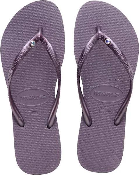 Havaianas Womens Malve Slim Crystal-embellished Rubber Flip-flops 6/7