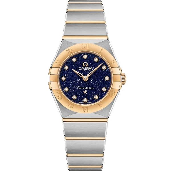 Omega Constellation Quartz Diamond Blue Dial Ladies Watch 131.20.25.60.53.001