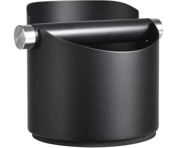 Coffee Knock Box, Black Espresso Knock Box With Removable Knock Bar and Non-slip Base Dishwasher Safe, Stainless Steel Construction, Small Size