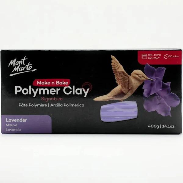 Mont Marte Make N Bake Polymer Clay 400g Block - Lavender