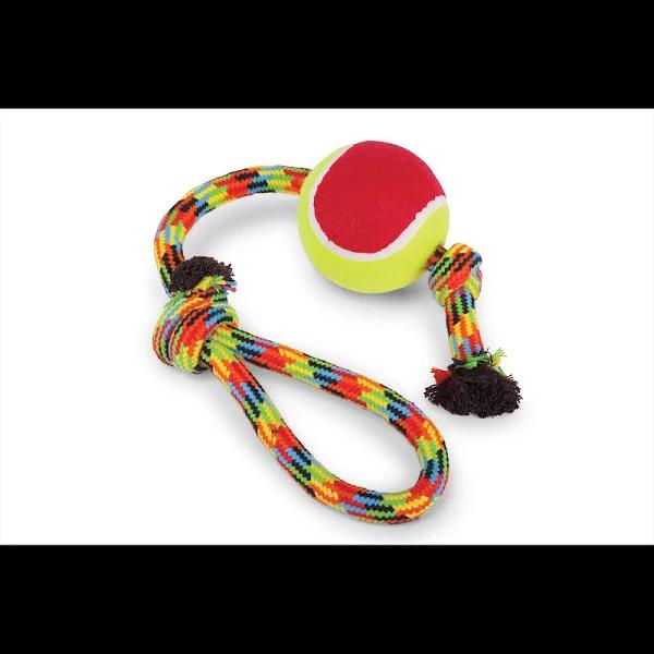 Kazoo Braided Rope Sling Tennis Ball Dog Toy Large