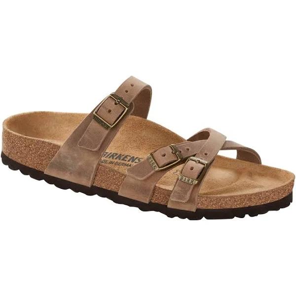 Birkenstock Franca Oiled Leather Regular Ladies Sandals - Tabacco Brown