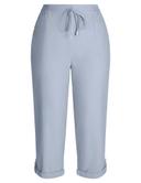 Rockmans Crop Linen Pants - Womens - Soft Chambray AU Size 16 - AfterPay & zipPay Available