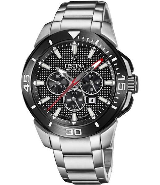 Festina F20641/4 Men's Black Chrono Bike Steel Bracelet Wristwatch