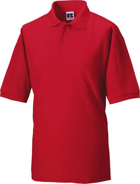 Jerzees Russell Mens Classic Short Sleeve Polycotton Polo Shirt Classic Red XS