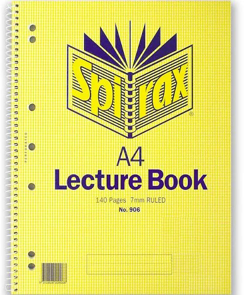 Spirax 906 Lecture Book A4 140 Pages