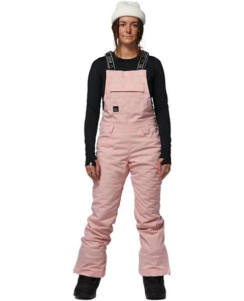 Rojo Womens Snow Day Bib Medium / English Rose Pinstripe