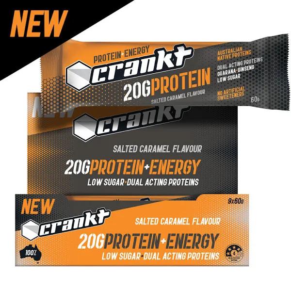 Crankt Protein Bar Salted Caramel 60g (Carton of 9)