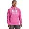 Under Armour Womens Rival Fleece Logo Hoodie Pink S @ Rebel Active