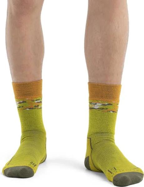 Icebreaker Merino Hike+ Medium Crew Sedimentary Socks - Man - Bio Lime/loden - Size L