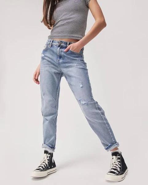 Decjuba Kids - Girl's Blue Girlfriend - Geri Girlfriend Jeans - Kids-Teens - Size 10 Yrs at The Iconic