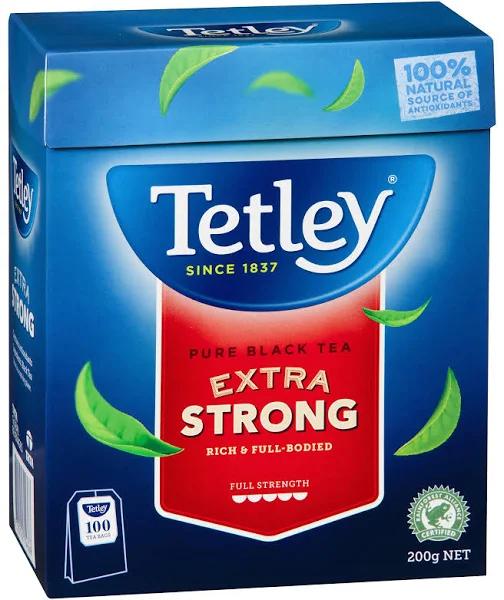 Tetley Extra Strong Black Tea Bags 100 Pack