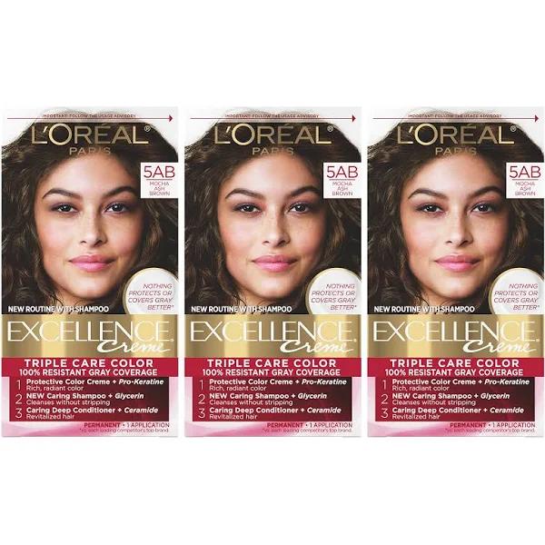 L'Oreal Paris Excellence Crme Mocha Ash Brown 5AB Permanent Hair Color