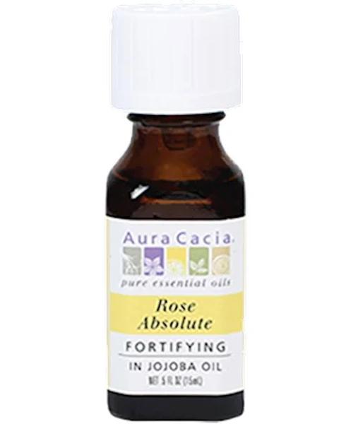 Aura Cacia Pure Essential Oil, Rose, Absolute, Fortifying - 0.5 fl oz