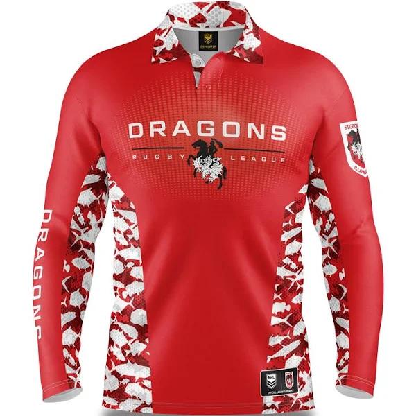 ST George Dragons NRL Reef Runner Fishing Shirt 2XL