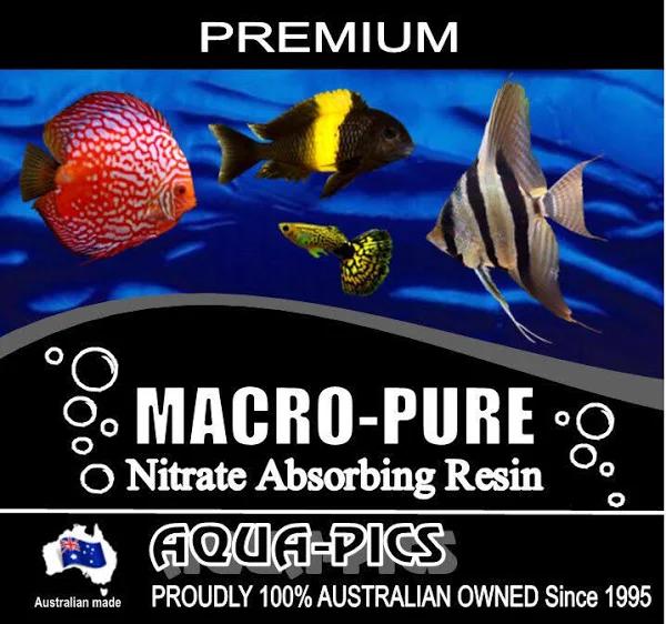 Aqua-pics Macro-pure Nitrate & Tannin Remover Reusable Resin Fish