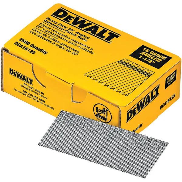 DeWalt Dca16125 Finish Nail, 16 Gauge, 1-1/4 Inch Length, 2500pk