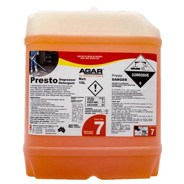 Agar Presto Degreaser Detergent 15Lt