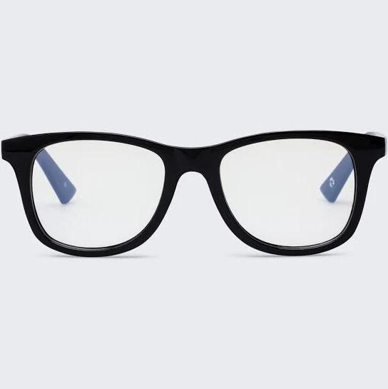 The Book Club - Grime in Banishment 52mm Black Eyeglasses / Screen Blue Light Clear +2.50 Lenses