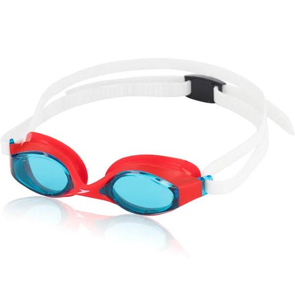 Speedo Kids' Super Flyer Goggle - Red/Blue - Swimoutlet.com