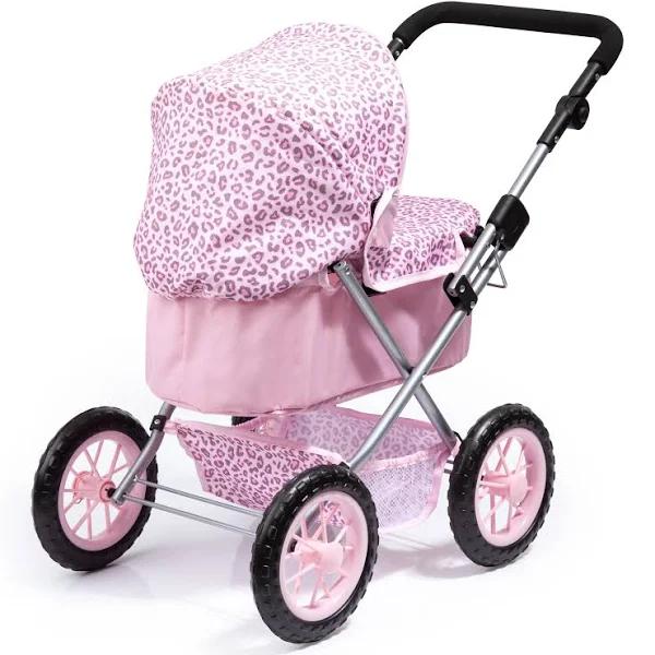 Bayer Dolls Pram Trendy in Pink Leopard Print