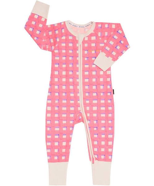 Bonds Zip Wondersuit - Painters Gingham Pink