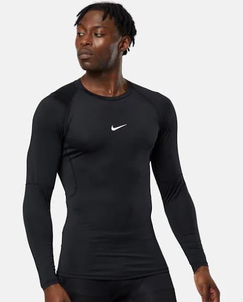 Nike Pro Mens Dri-FIT Long-Sleeve Fitness Top Black XL