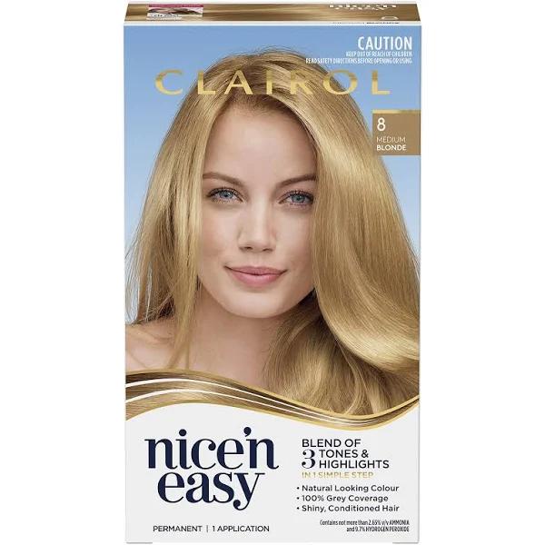 Clairol Nice N Easy 8 Natural Medium Blonde Permanent Hair Colour