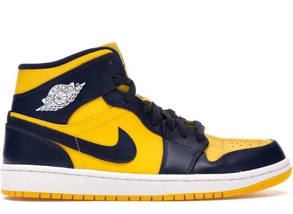 Air Jordan 1 Mid 'Michigan' Sneakers | Yellow | Men's Size 9.5