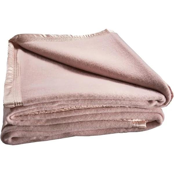 Bianca Australian Wool Blanket - Dusty Pink Super King