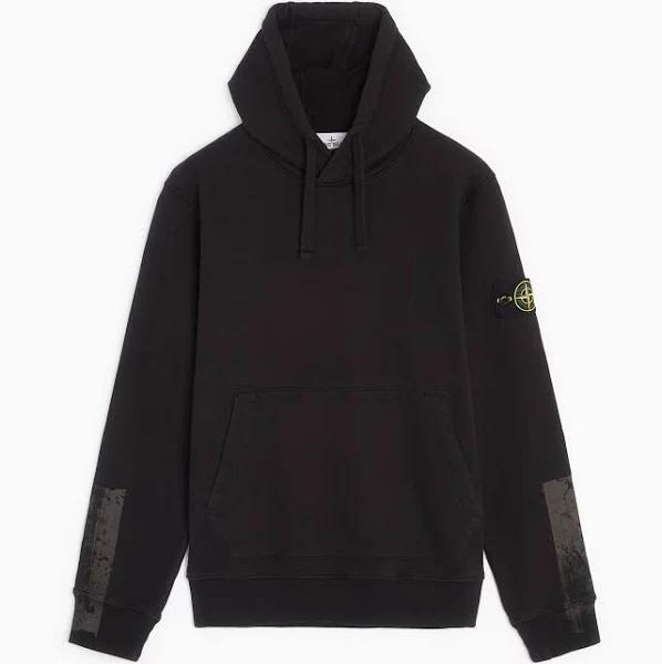 Stone Island Hoodie with Logo - Black - S