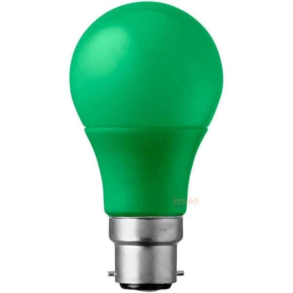 5W Green GLS LED Light Bulb (B22)