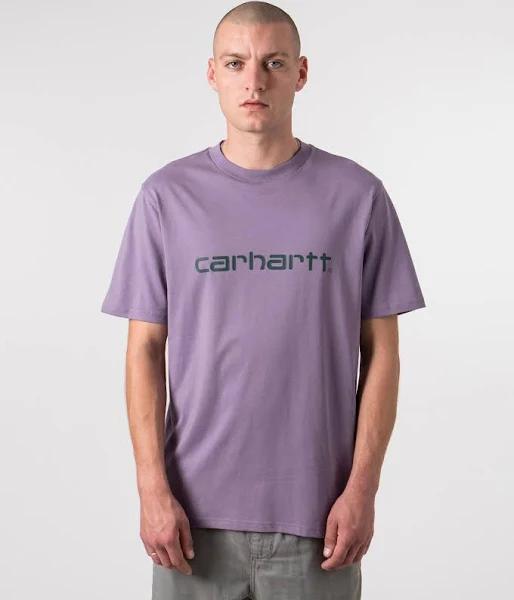 Carhartt WIP S/S Script T-Shirt Glassy Purple / Discovery Green