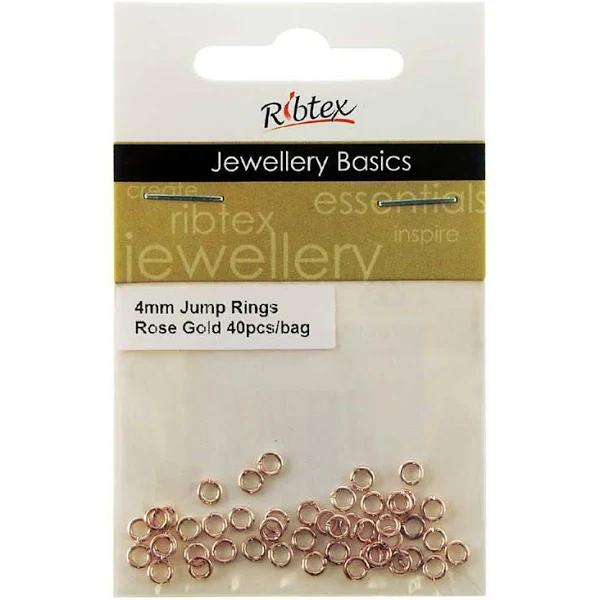 Ribtex Jump Rings 7mm Rose Gold 40 Pieces