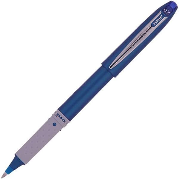 Uniball UB-247 Grip Fine Rollerball 0.7mm Blue Pk12