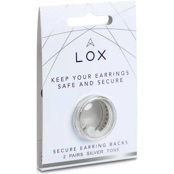 Silver Lox Secure Earring Backs 2 Pair Pack