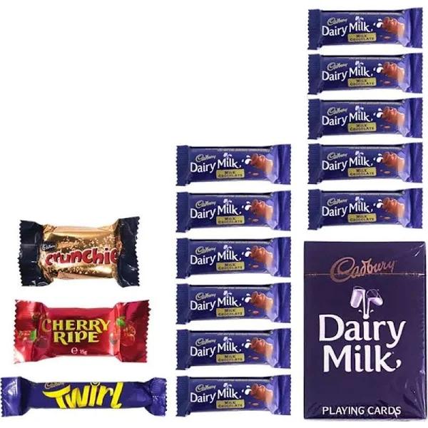 Cadbury 16pc Dairy Milk Showbag Cherry/Crunchie/Twirl Chocolates/Playing Cards