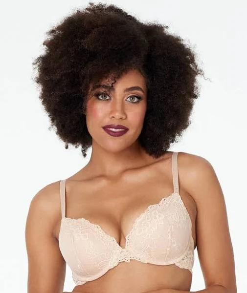 Pleasure State My Fit FMO Lace Push-up Plunge Bra Frappe