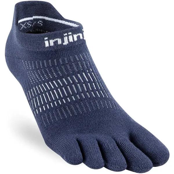 Injinji Run Womens Lightweight No-Show Running Socks Navy / XS/S