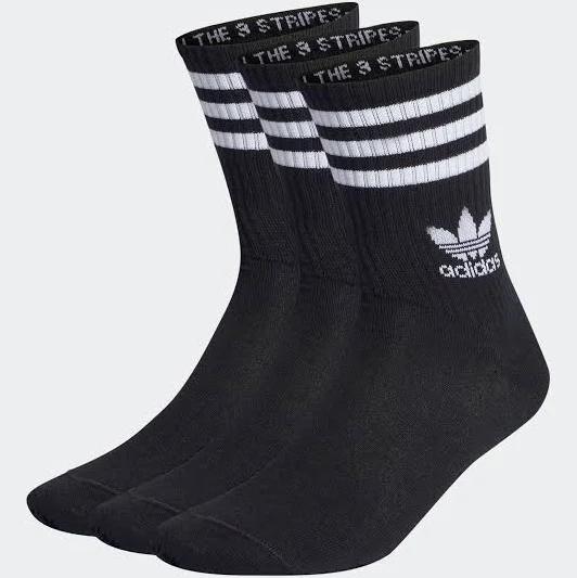 Adidas Originals-Black Logo Crew Socks ( 3-Pack )