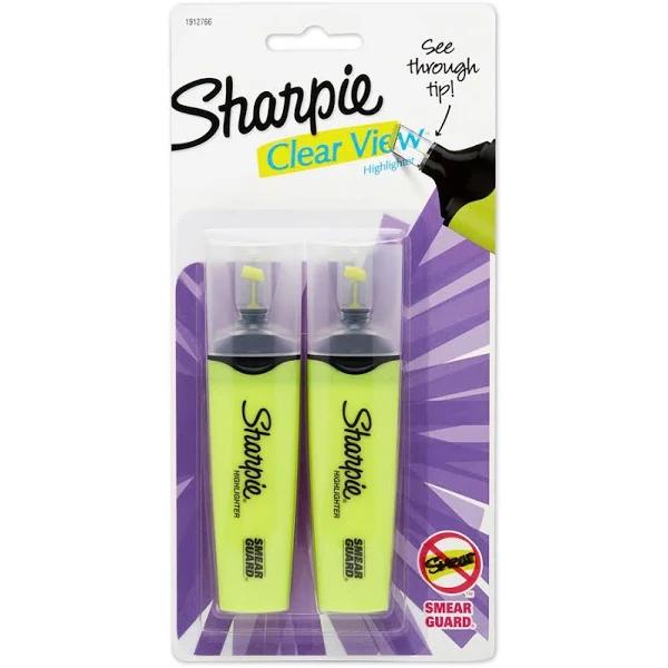 Sharpie Clear View Highlighters 2 Pack - Yellow