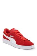 Smash V2 Suede Jr Sneakers - Youth 8-16 Years in High Risk Red/White, Size 5 by Puma