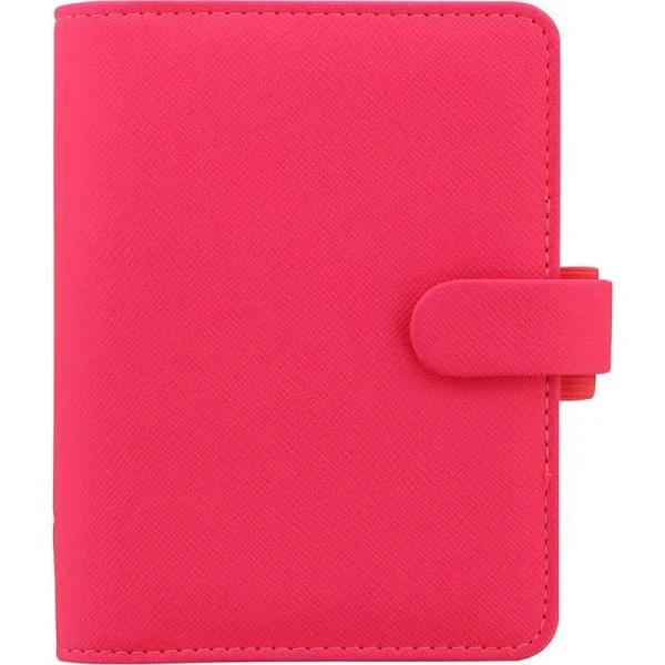 Filofax Pocket Saffiano Fluro Pink Organiser