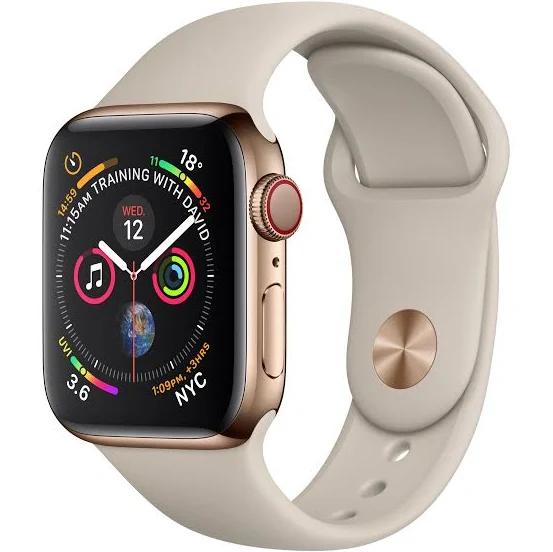 Apple Watch Series 4 GPS, 40mm Gold Aluminium Case With Pink Sand Sport Band