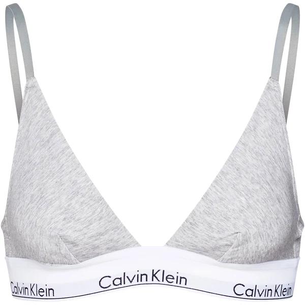 Calvin Klein - Heather Grey Cotton Modern Unlined Triangle Bra - XS