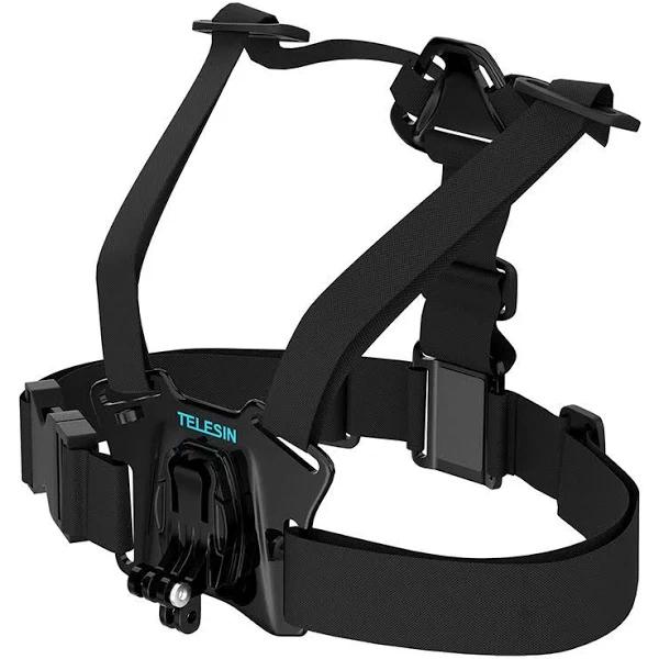 TELESIN Chest Strap with Dual-Mount/J-Hook for GoPro/Action Cameras