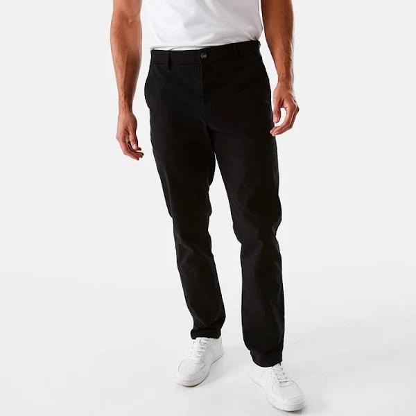 Kmart Straight Stretch Chino Pants - Black Size: 32